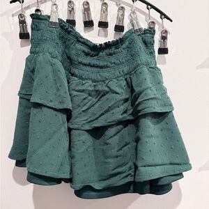 Altar'd State Textured Green Mini Skirt